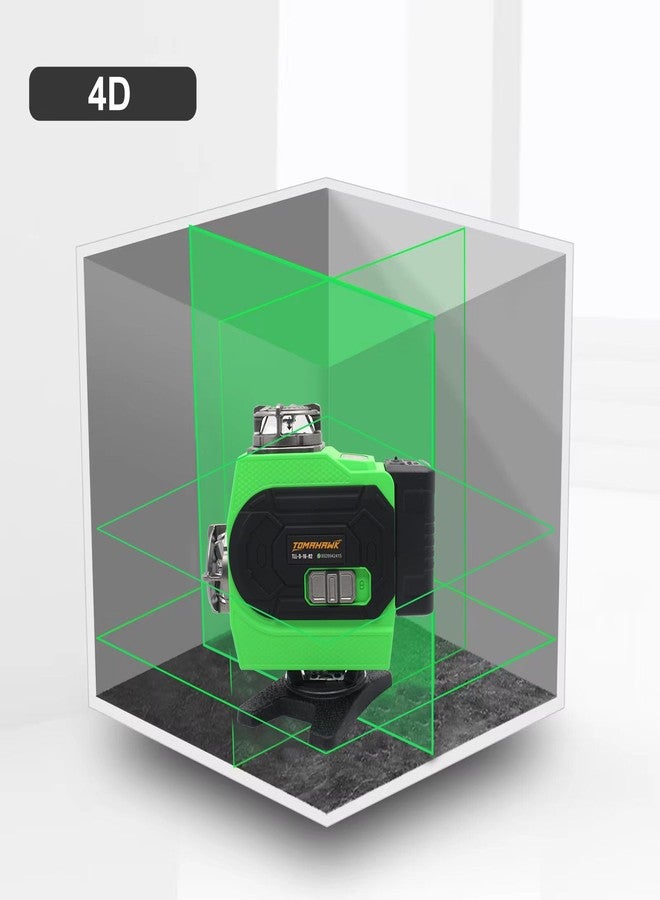 TOMAHAWK® Laser Level |16 Lines Green Laser Level Pro -25m, 4x360° 4D Green Cross Self-Levelling Professional Laser Line for Construction with Two 360° Vertical/Horizontal Laser (16 Line) - Image 3